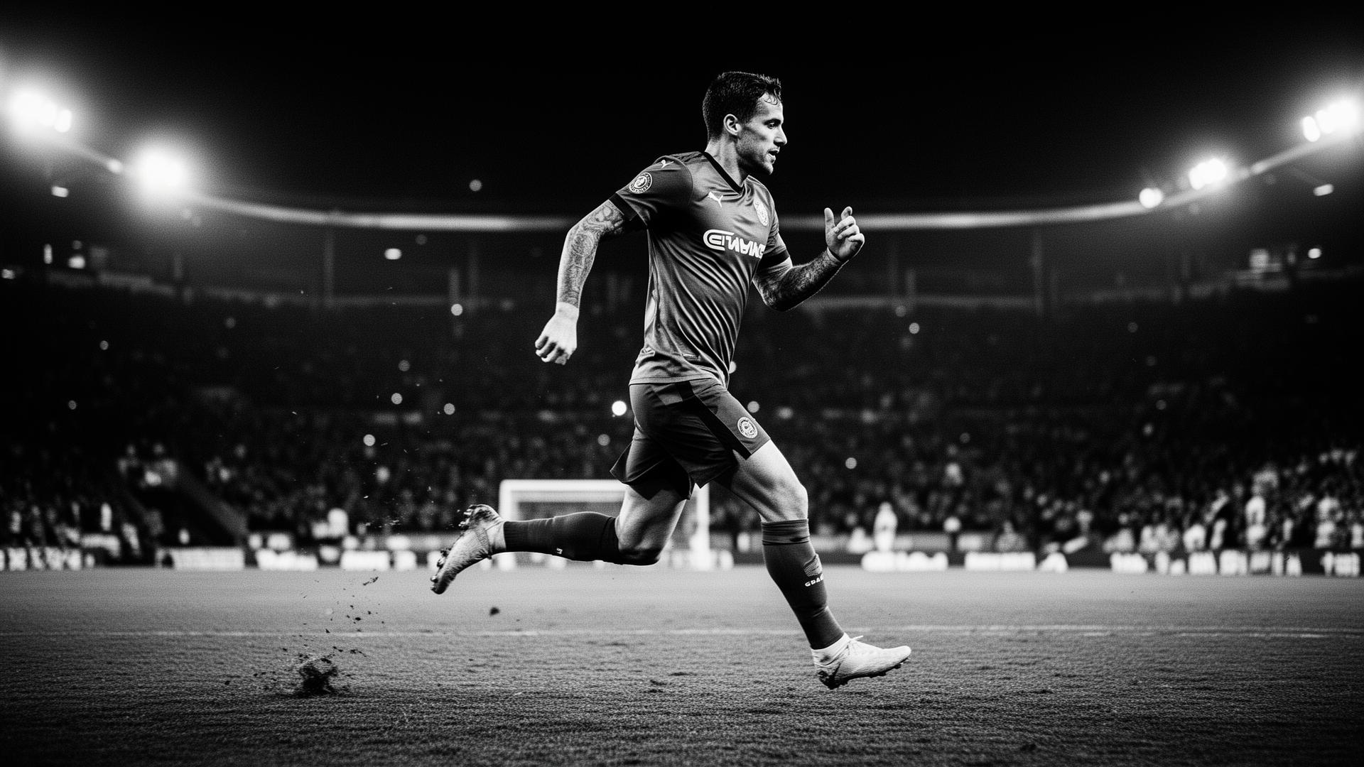 Male athlete in motion