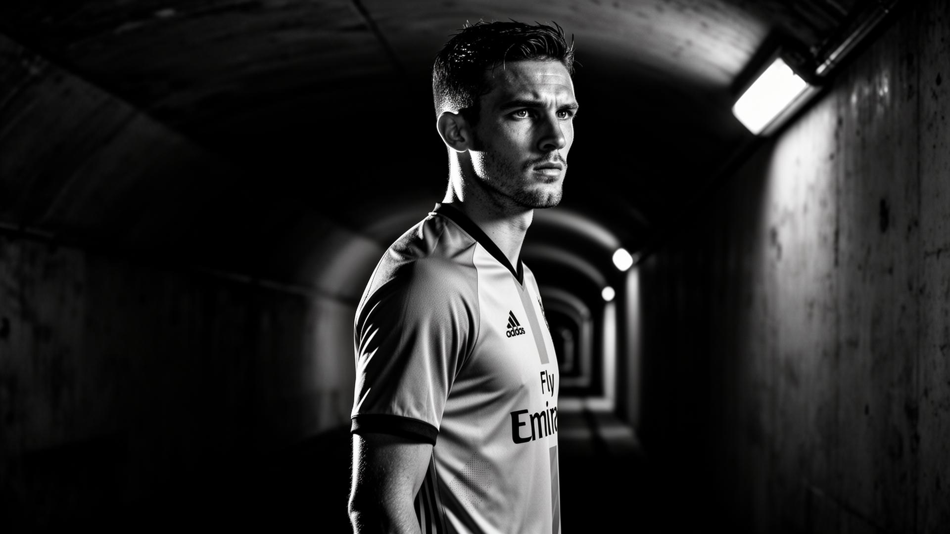 Elite athlete in cinematic light